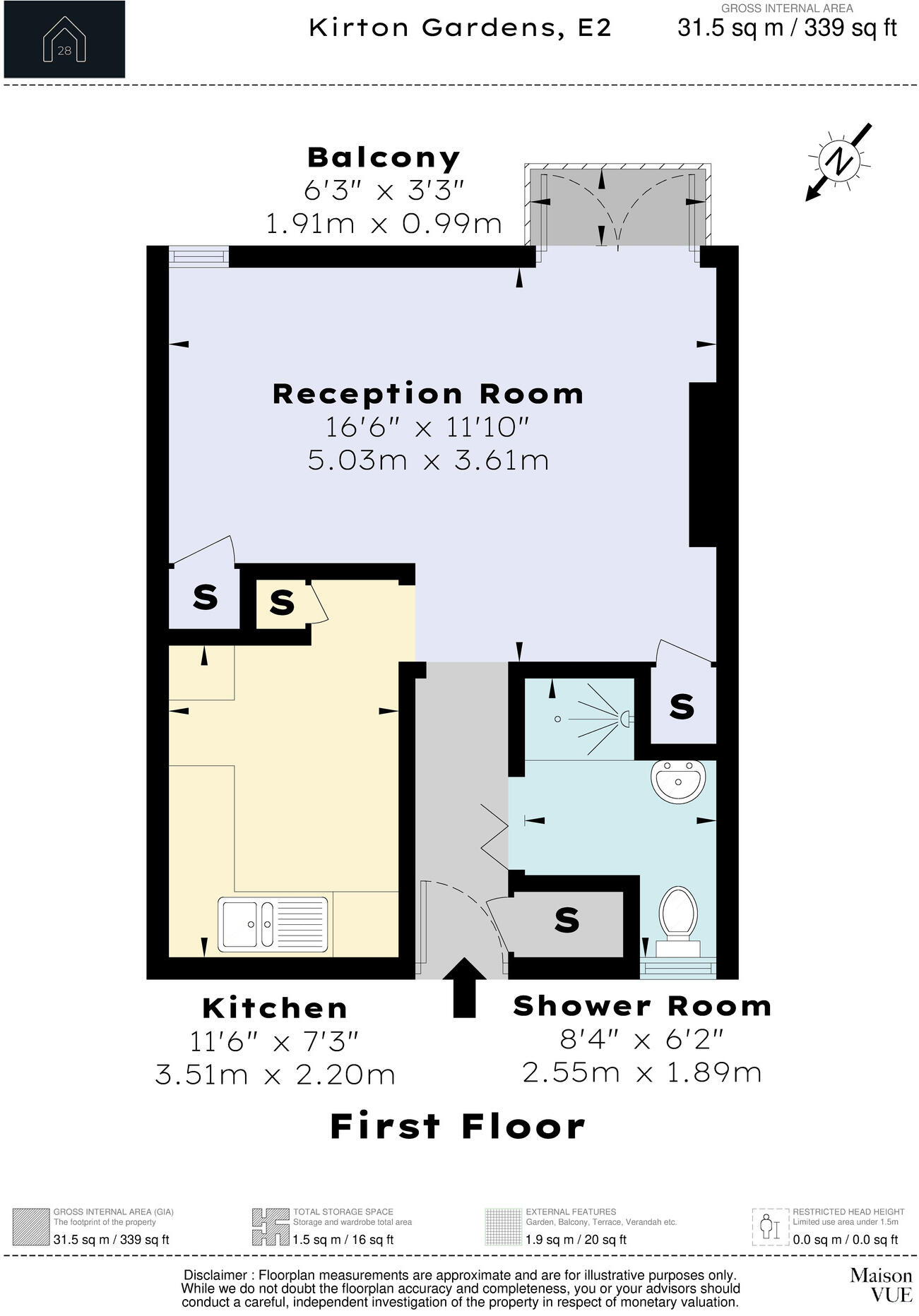 Kirton Gardens, E2 floorplan