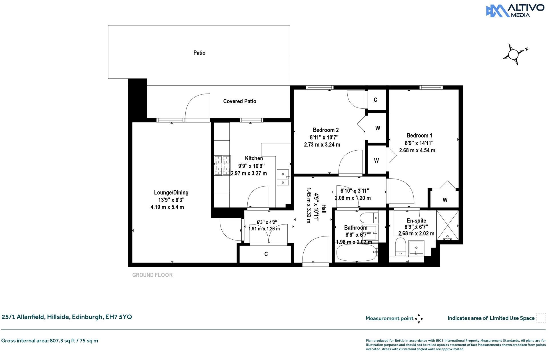25, Allanfield, Hillside, Edinburgh floorplan