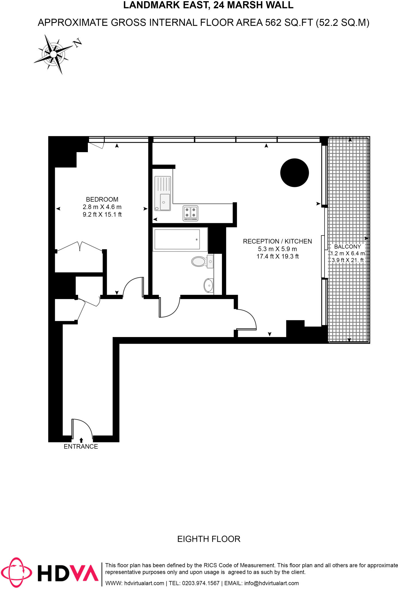 Landmark East, Marsh Wall London E14 floorplan