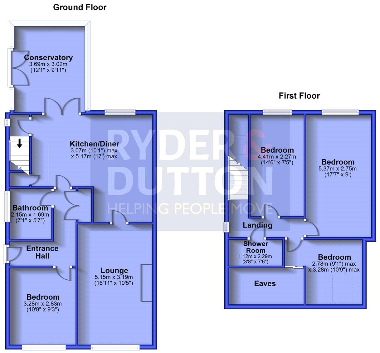 Den Lane, Springhead, Saddleworth, OL4 floorplan