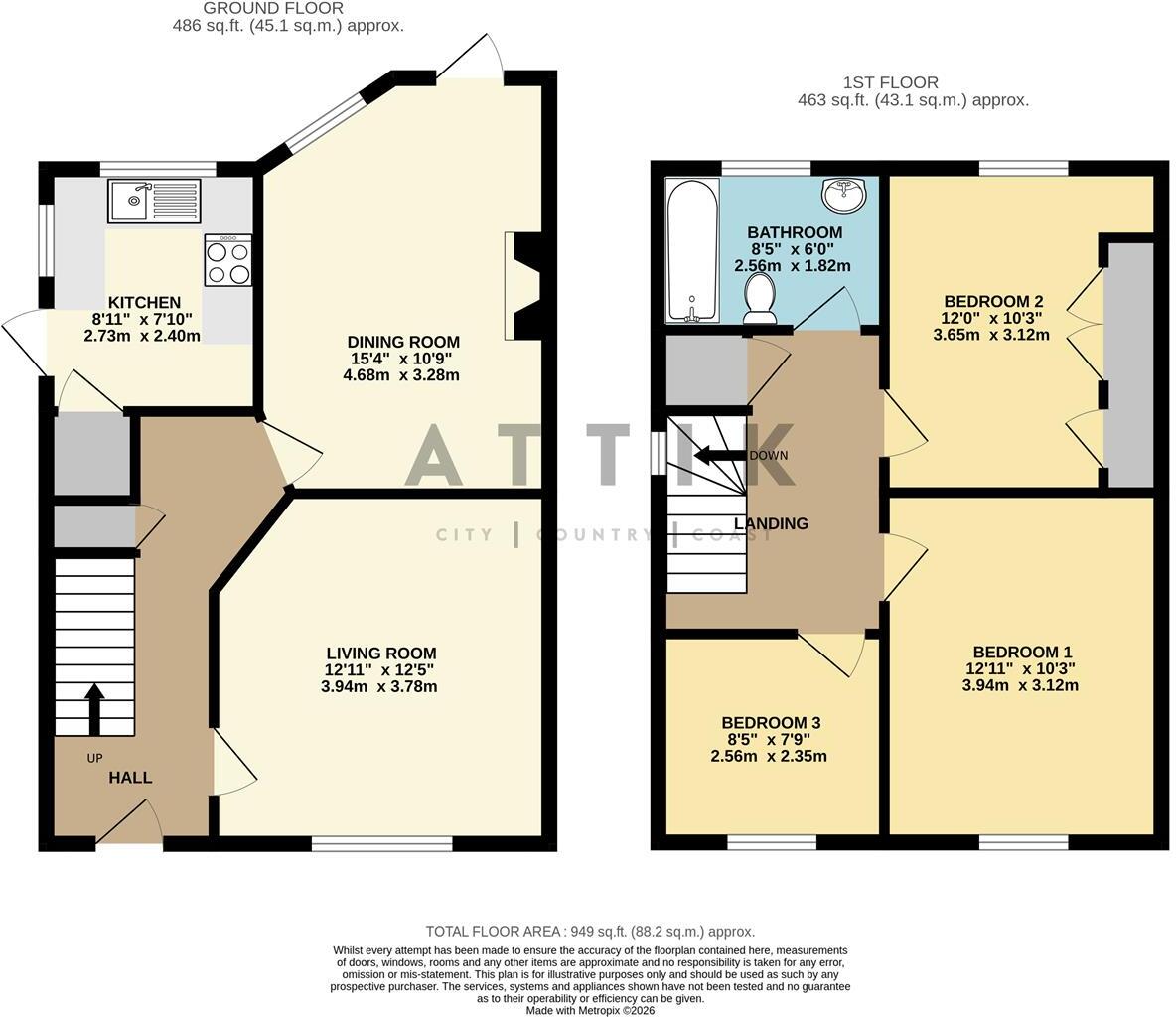 Queens Drive, Halesworth floorplan