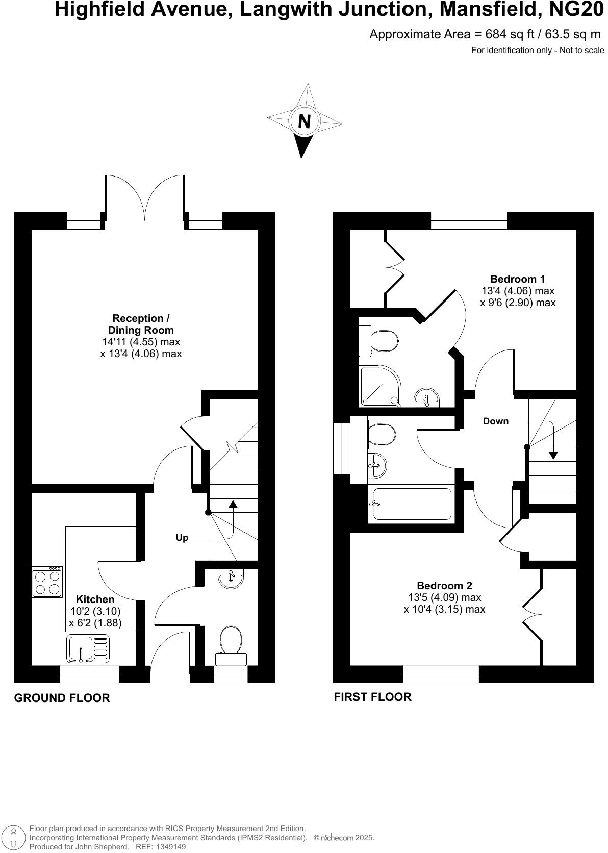 Highfield Avenue, Langwith Junction, Mansfield, Nottinghamshire, NG20 floorplan
