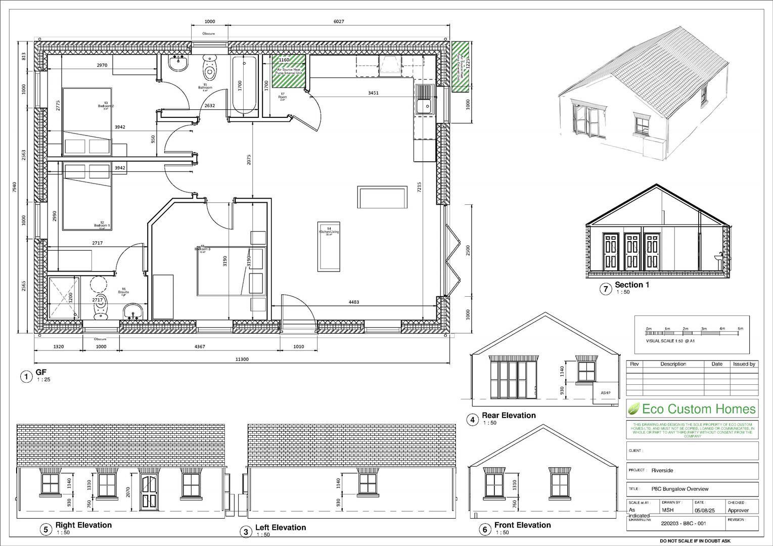 (NEW BUILD BUNGALOW) Houndale Bank, Riverside, Driffield floorplan