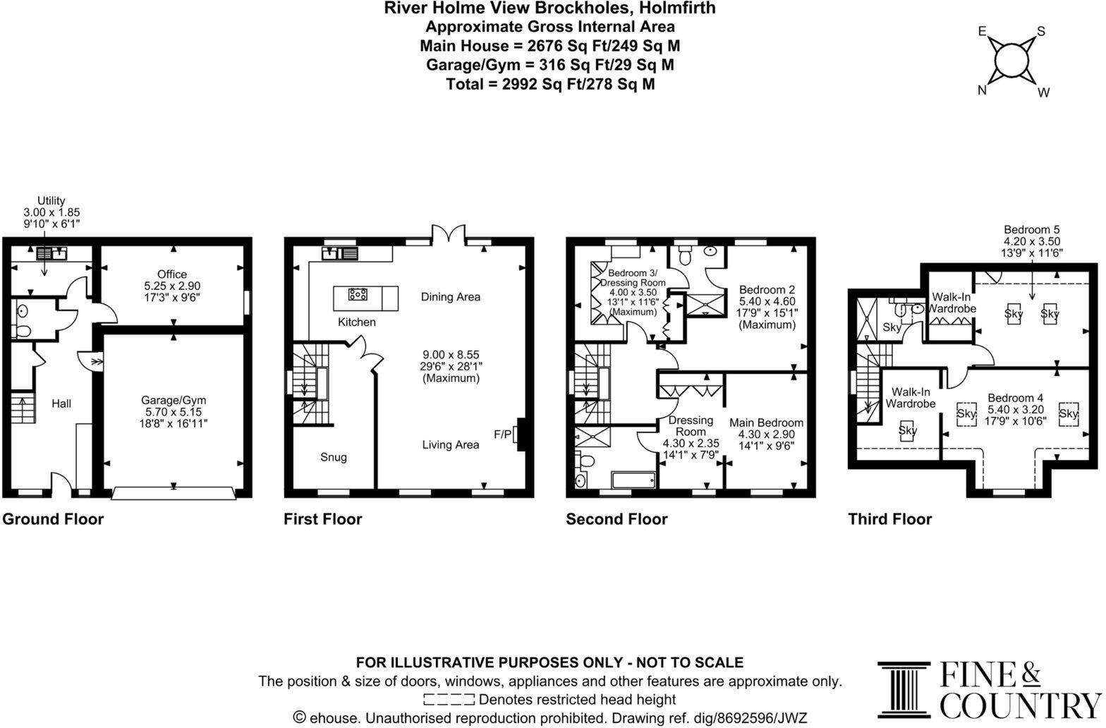 Riverbank House, River Holme View, Brockholes, HD9 floorplan