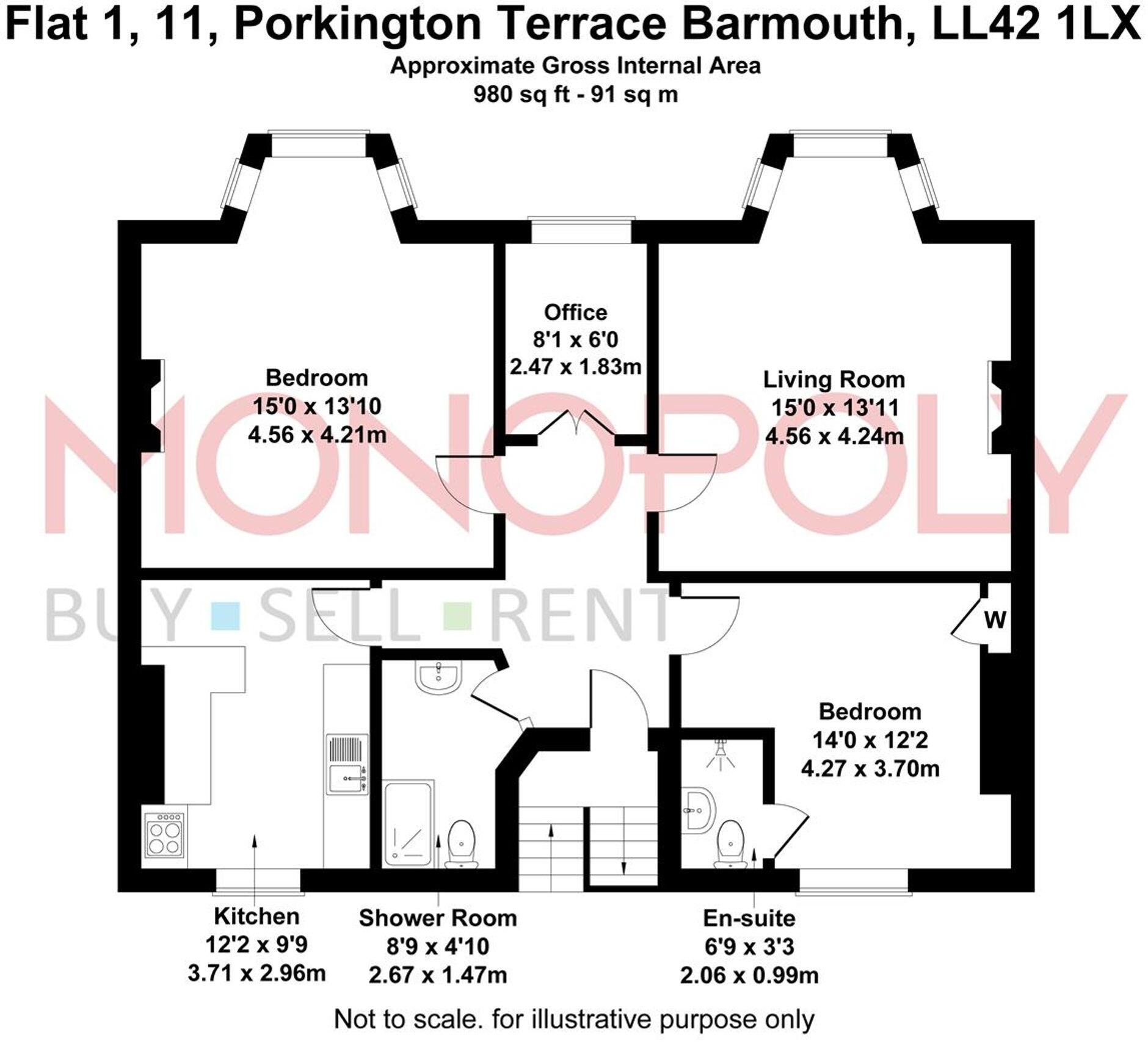 Porkington Terrace, The Moorings, LL42 floorplan