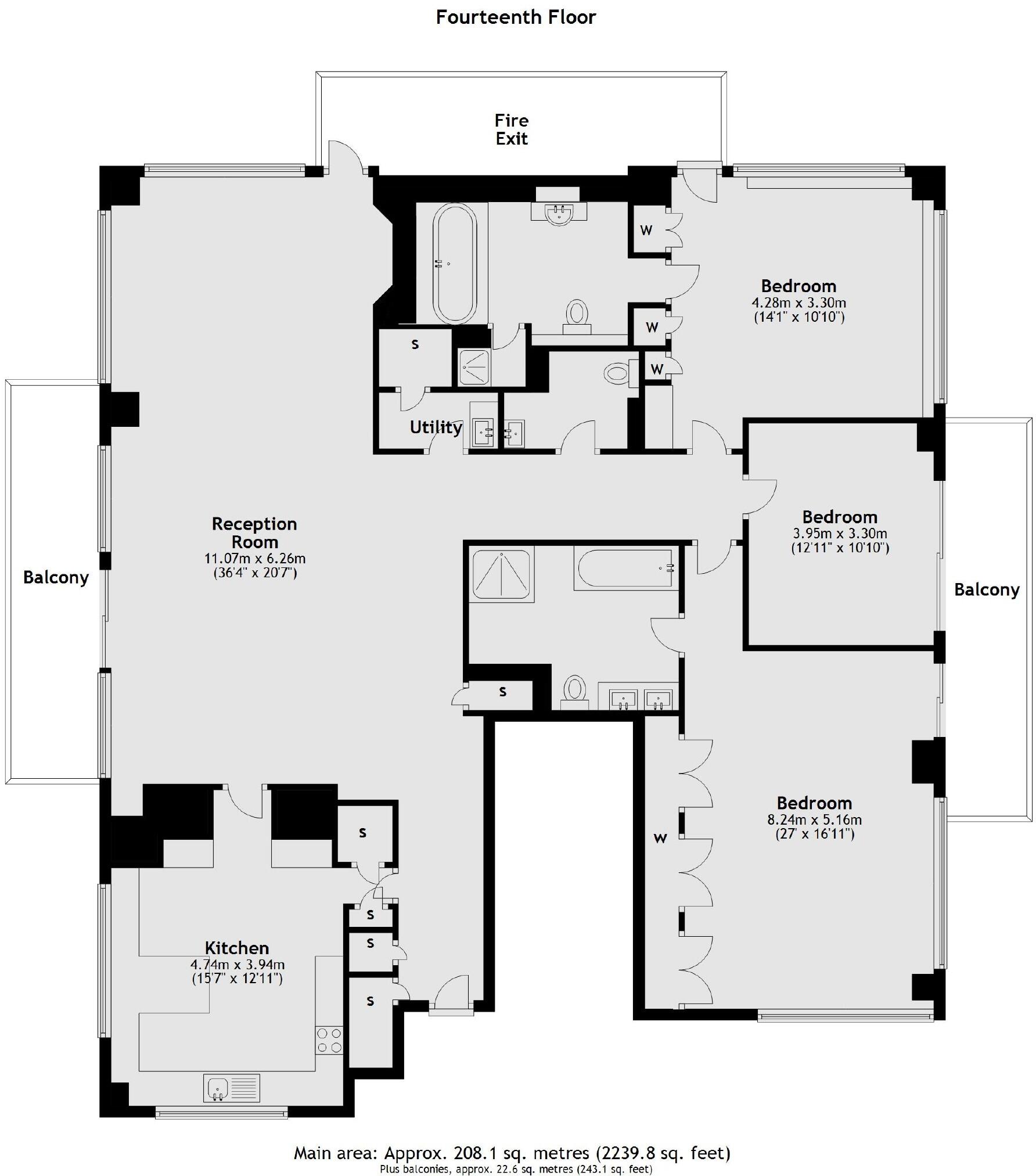 The Belvedere, Chelsea floorplan