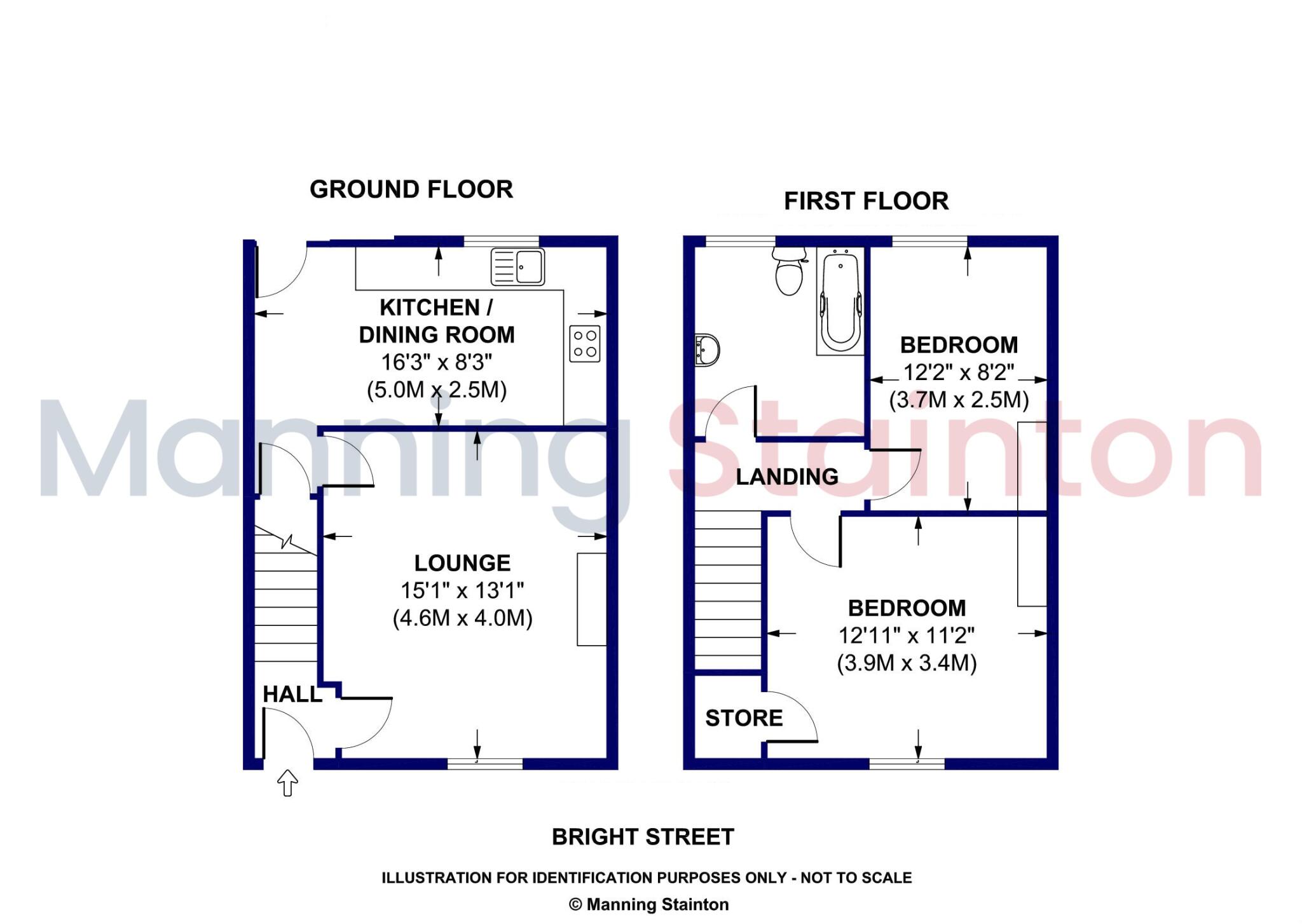 Bright Street, East Ardsley, Wakefield, West Yorkshire floorplan