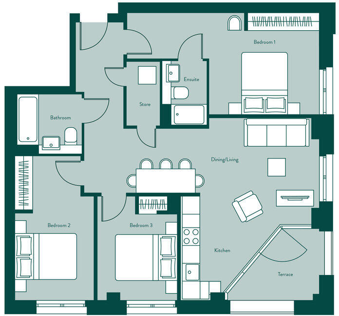 New Acres, Wandsworth, SW18 floorplan