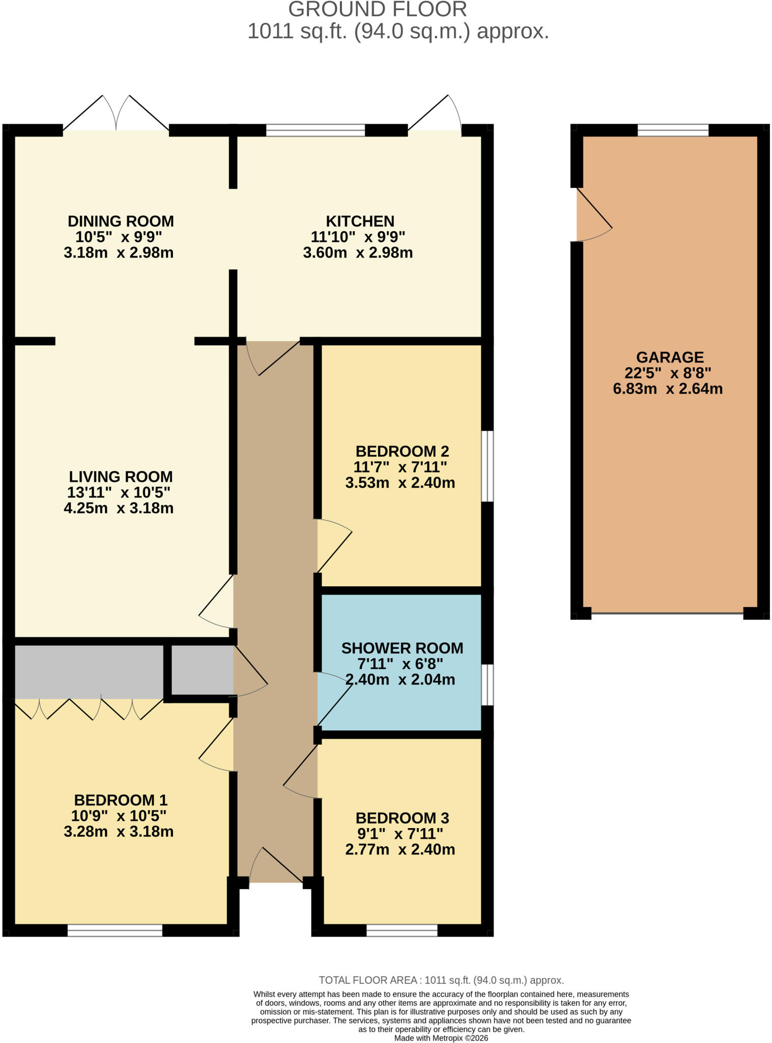 Brackley Way, Basingstoke, Hampshire, RG22 floorplan