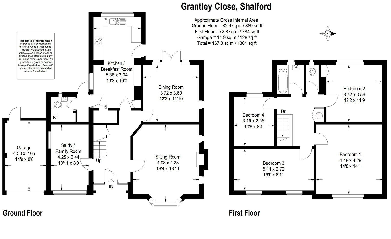 Grantley Close, Shalford, Guildford GU4 floorplan