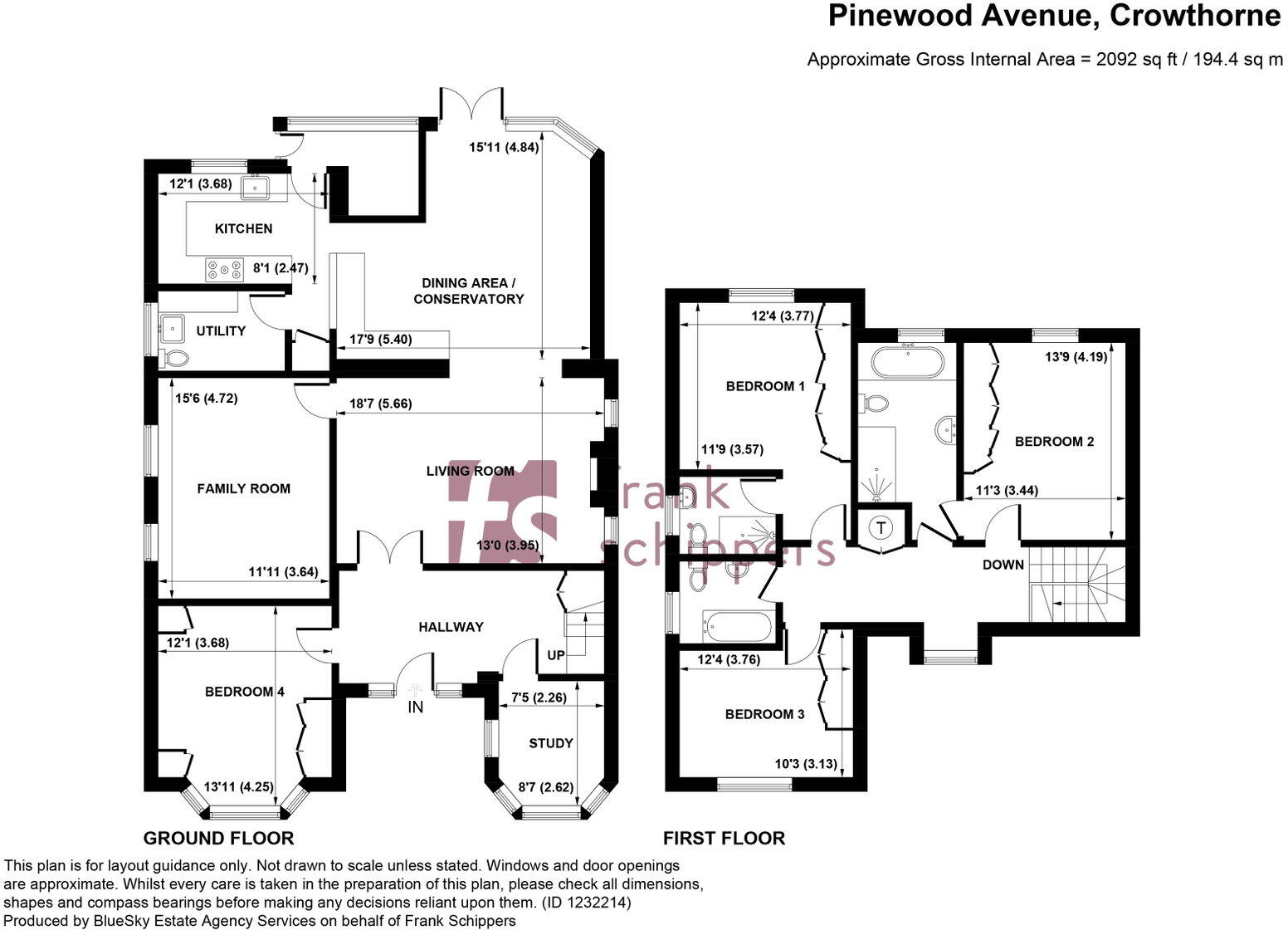 Pinewood Avenue, Crowthorne, Berkshire, RG45 6RR floorplan