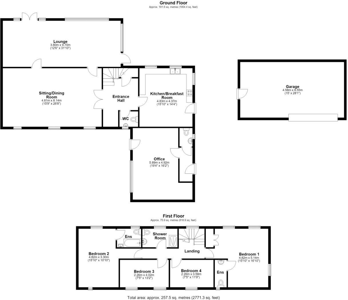 Henstaff Mews, Llantrisant Road, Groesfaen, Pontyclun, Rhondda Cynon Taff, CF72 8NG floorplan