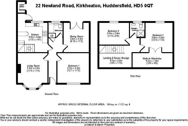 22 Newland Road, Huddersfield, HD5 0QT floorplan