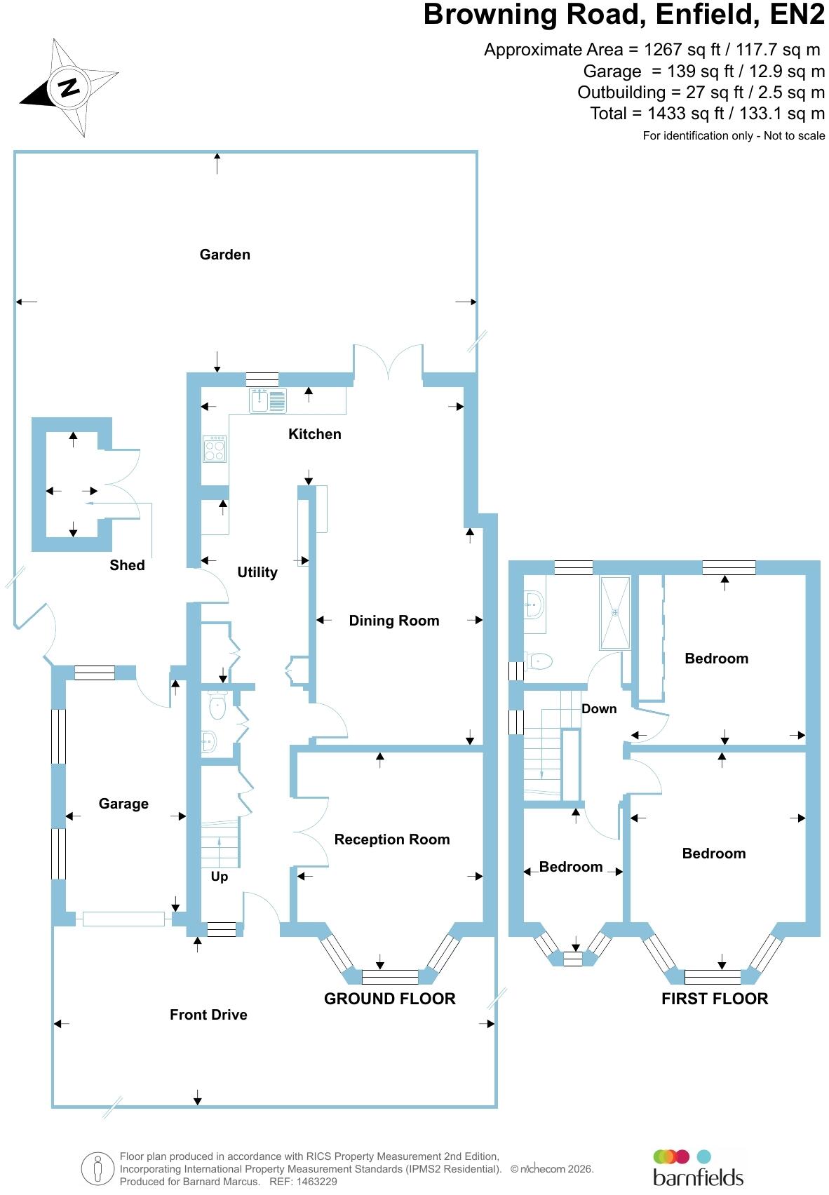 Browning Road, Enfield floorplan