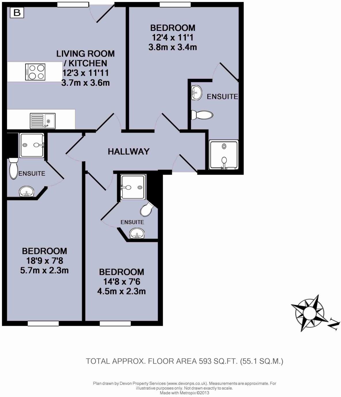Hoopern Mews, Hoopern Street, Exeter, EX4 floorplan