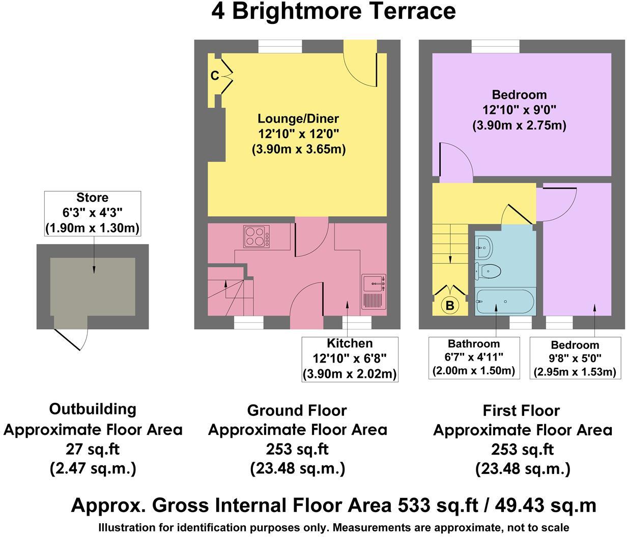 Terrace Road, Tideswell floorplan