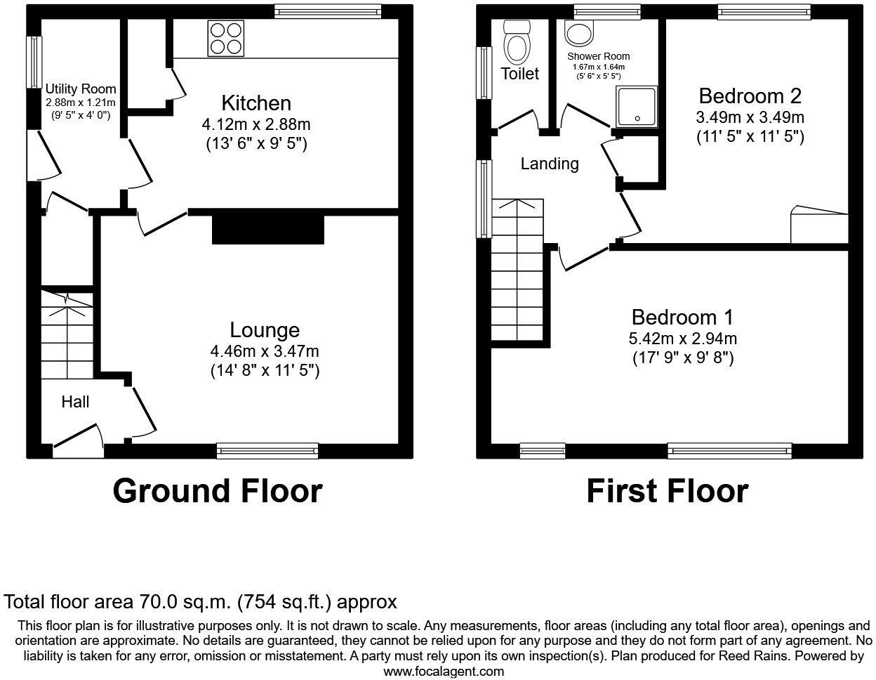 Bower Farm Road, Old Whittington, Chesterfield, Derbyshire, S41 floorplan