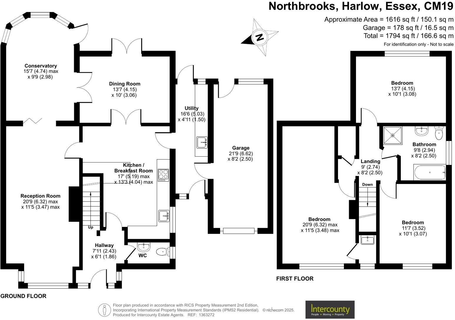 Northbrooks, Harlow, Essex, CM19 floorplan
