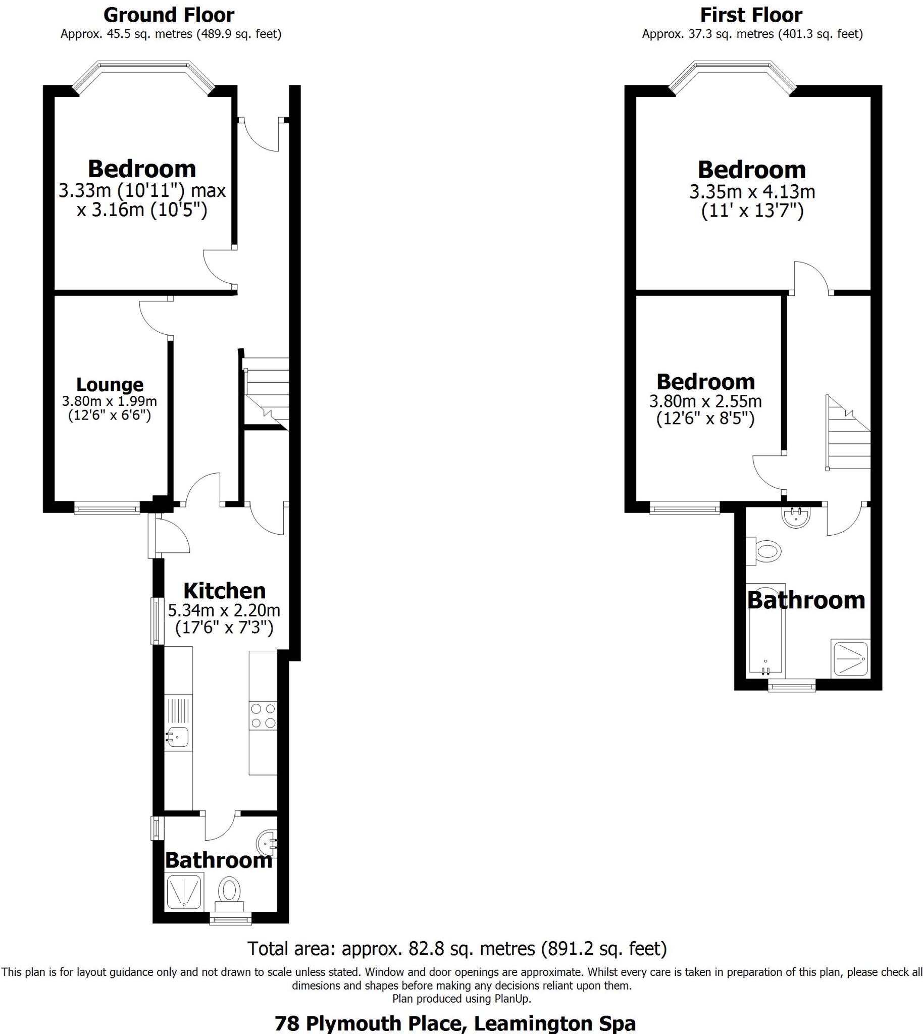 78 Plymouth Place, Leamington Spa floorplan