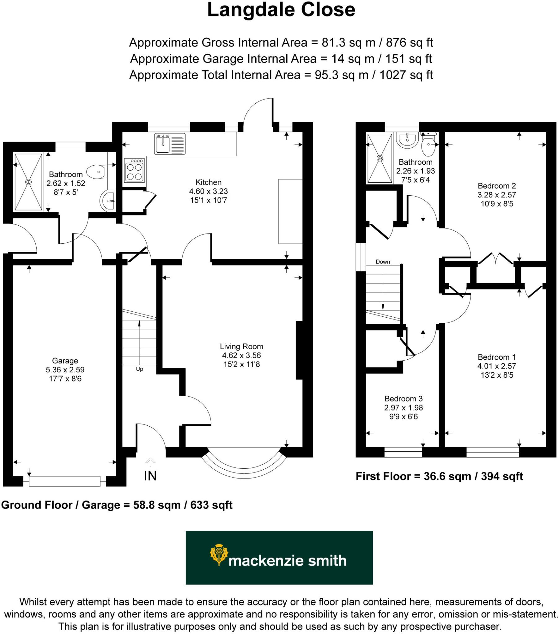 Langdale Close, Farnborough, Hampshire, GU14 floorplan