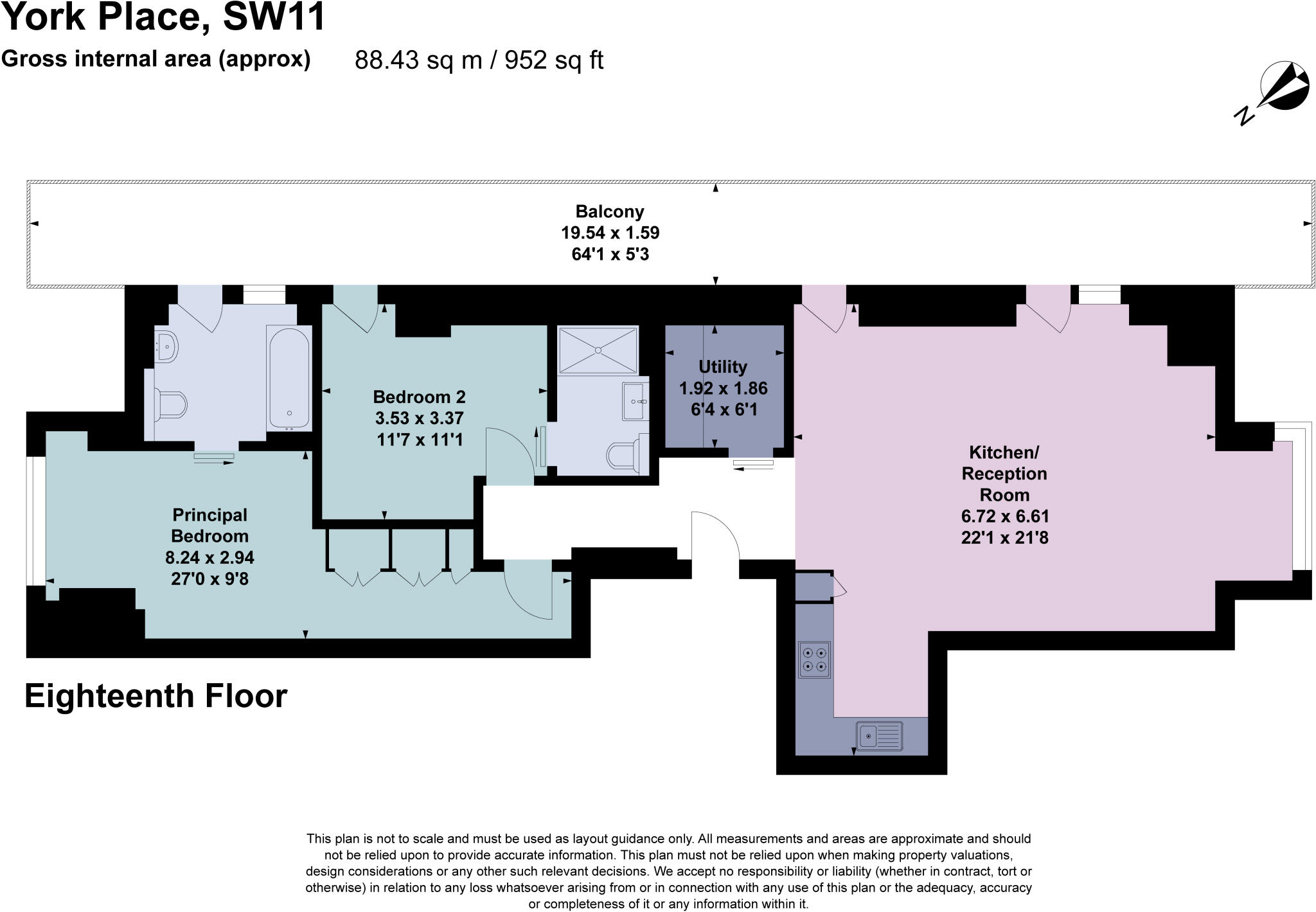 York Place, London, SW11 floorplan