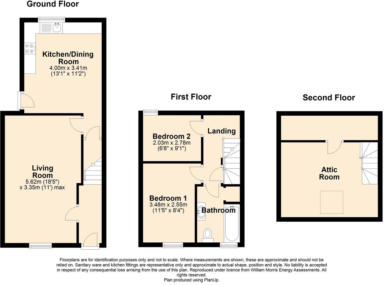 Dolydd Terrace, Tanygrisiau floorplan