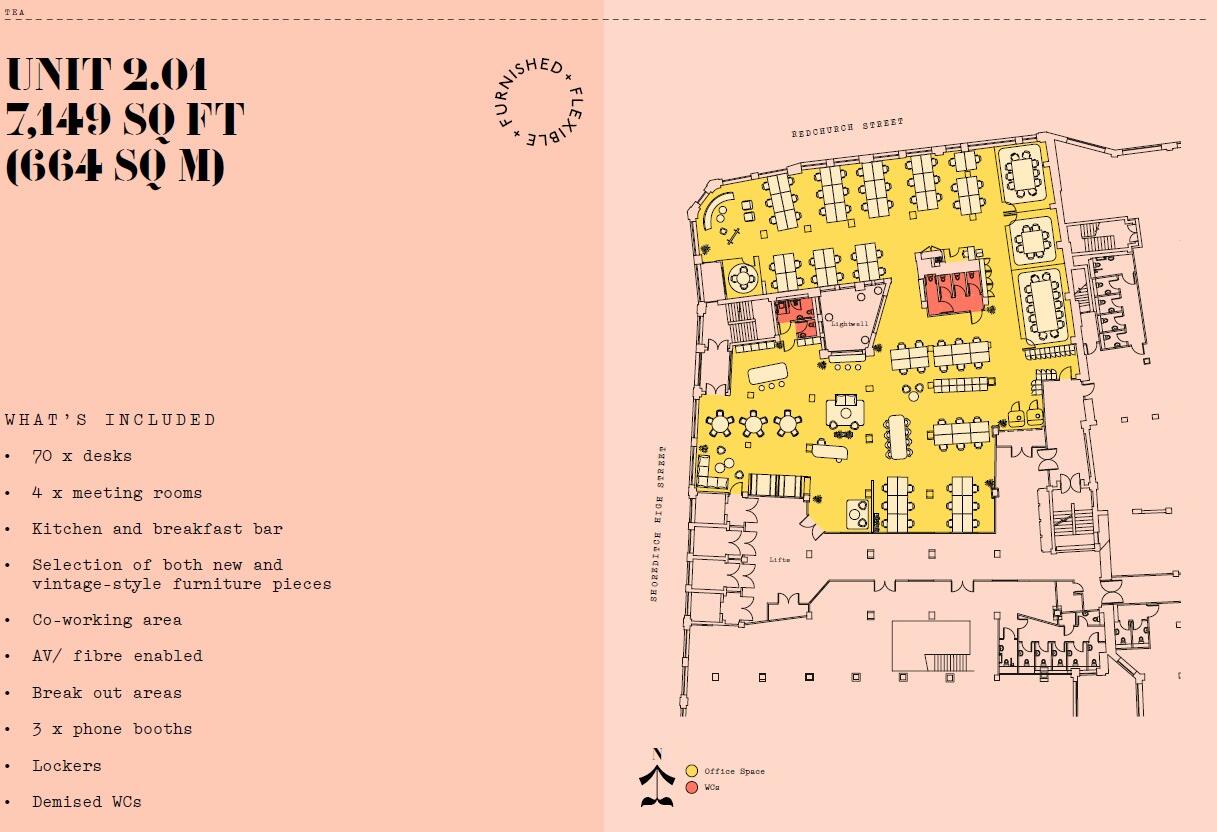 2nd Floor (Unit 2.1) - Space Plan