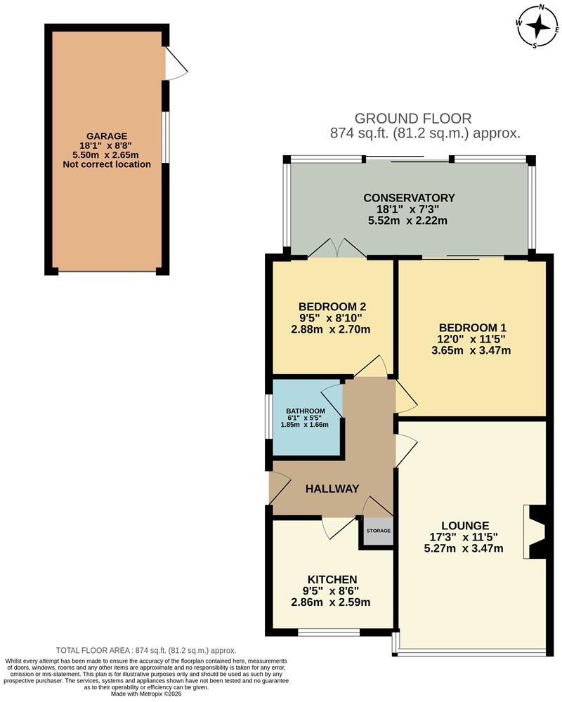 Lon Y Cyll, Pensarn, LL22 floorplan