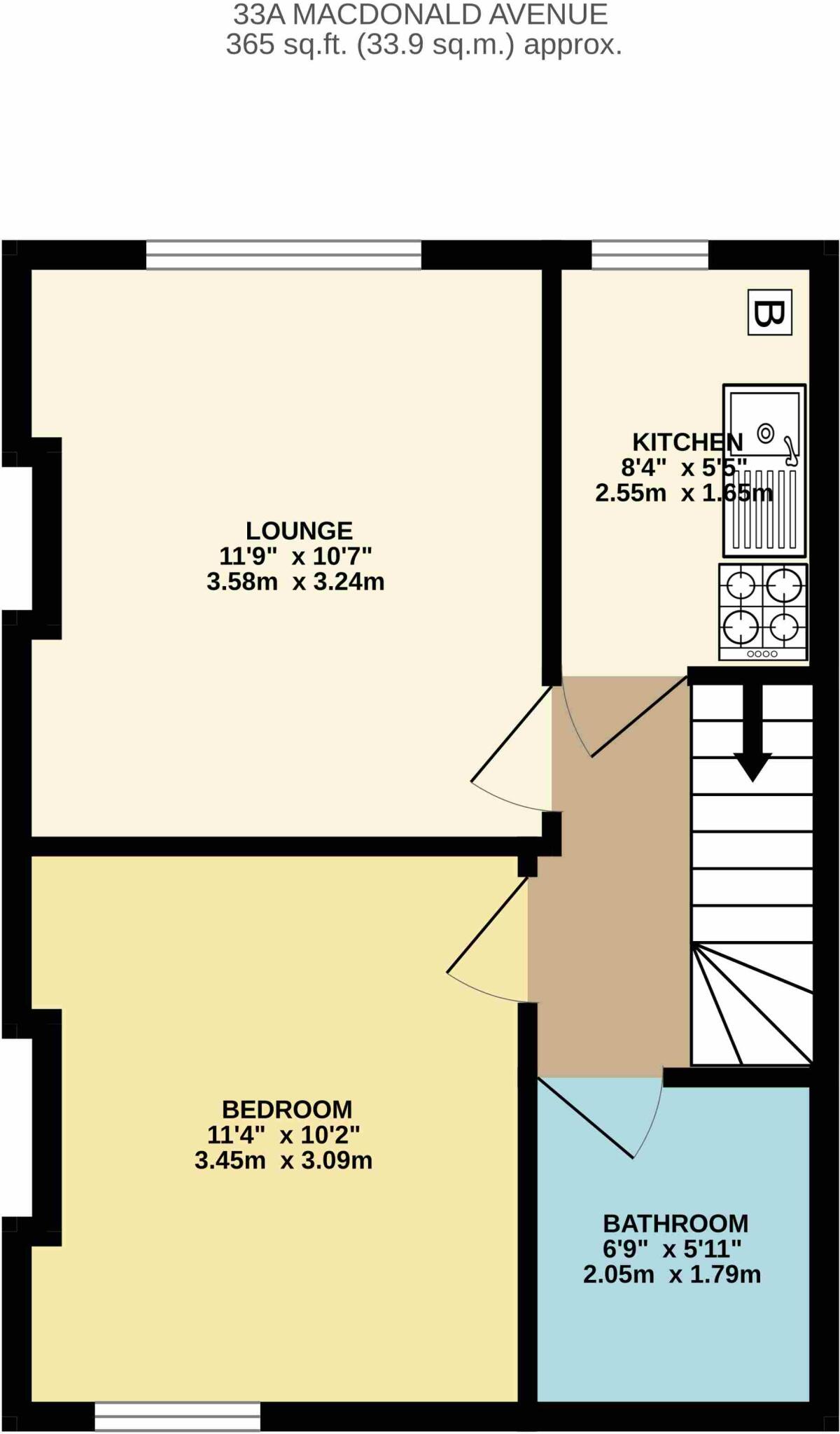 33A Macdonald Avenue, Westcliff-On-Sea, Essex SS0 9BW floorplan