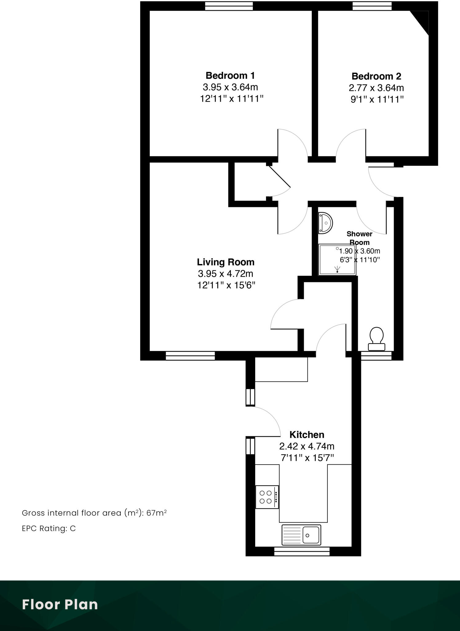 83 Lothian Street, Bonnyrigg, EH19 3AF floorplan