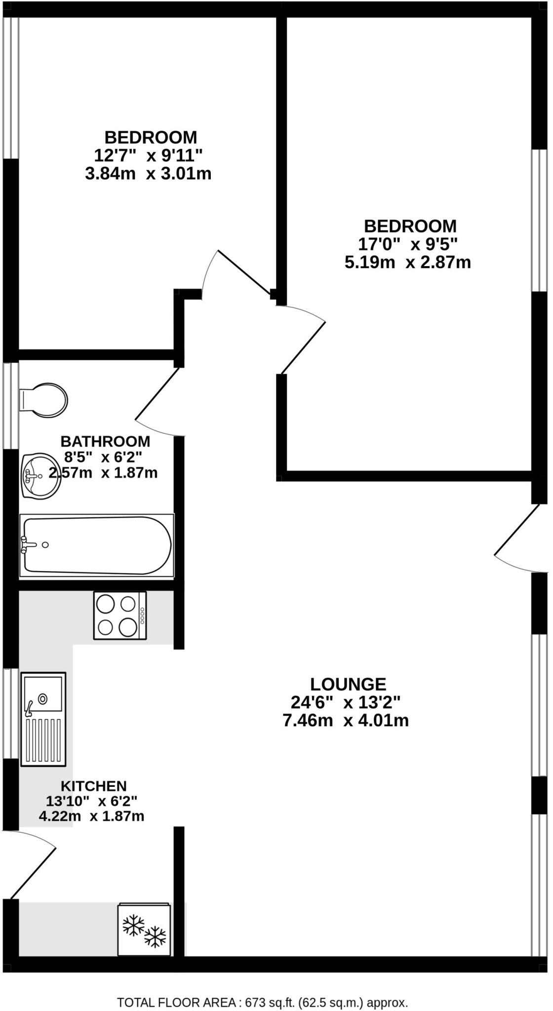 Watergate Cottage, St Merryn, PL28 floorplan