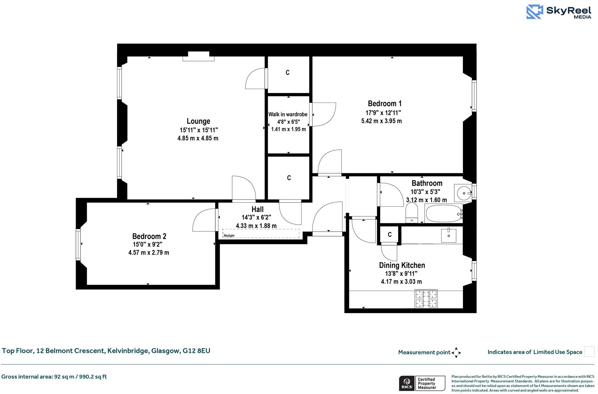 Belmont Crescent, Kelvinbridge, Glasgow floorplan