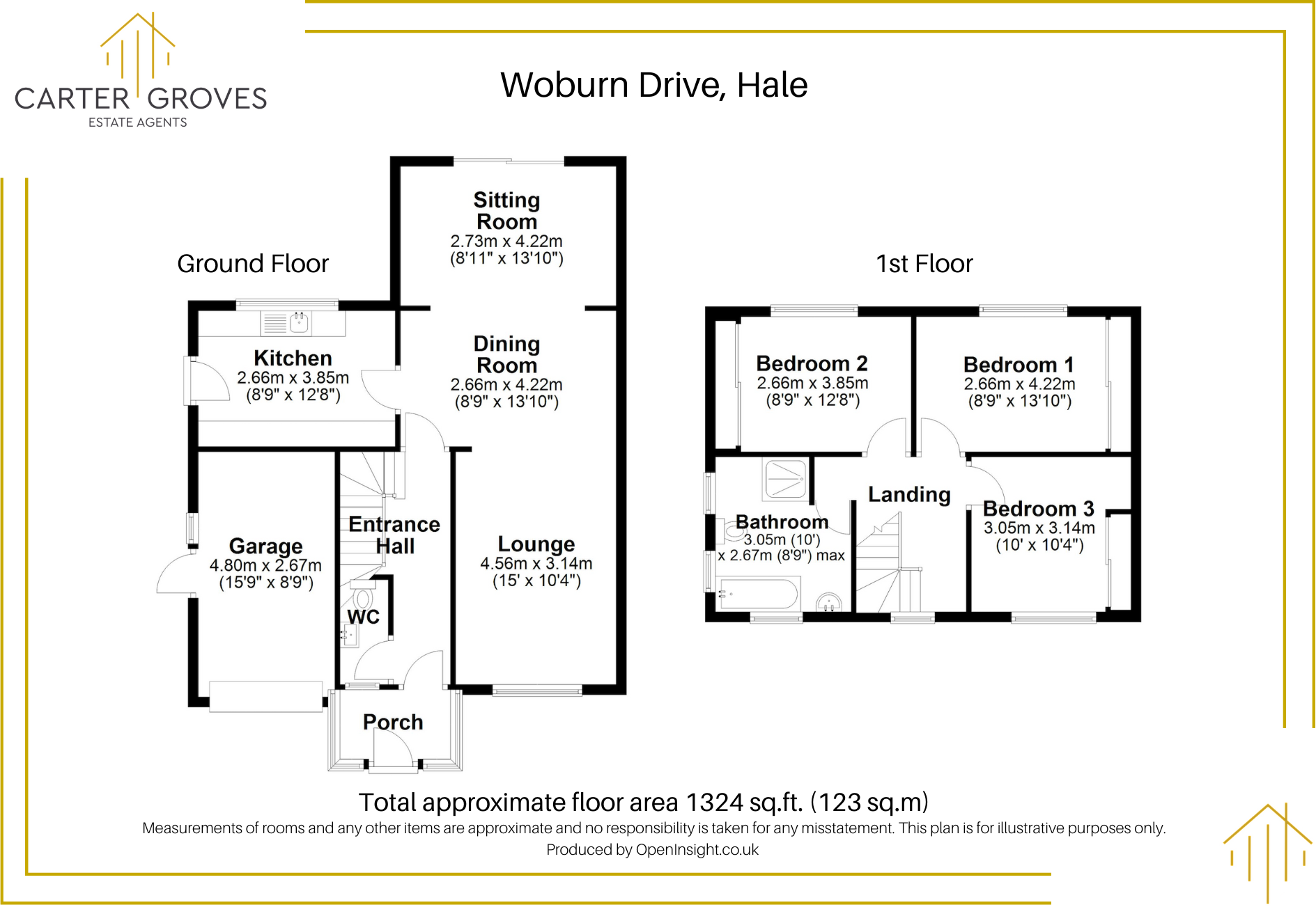 Woburn Drive, Hale, Altrincham, Greater Manchester, WA15 floorplan