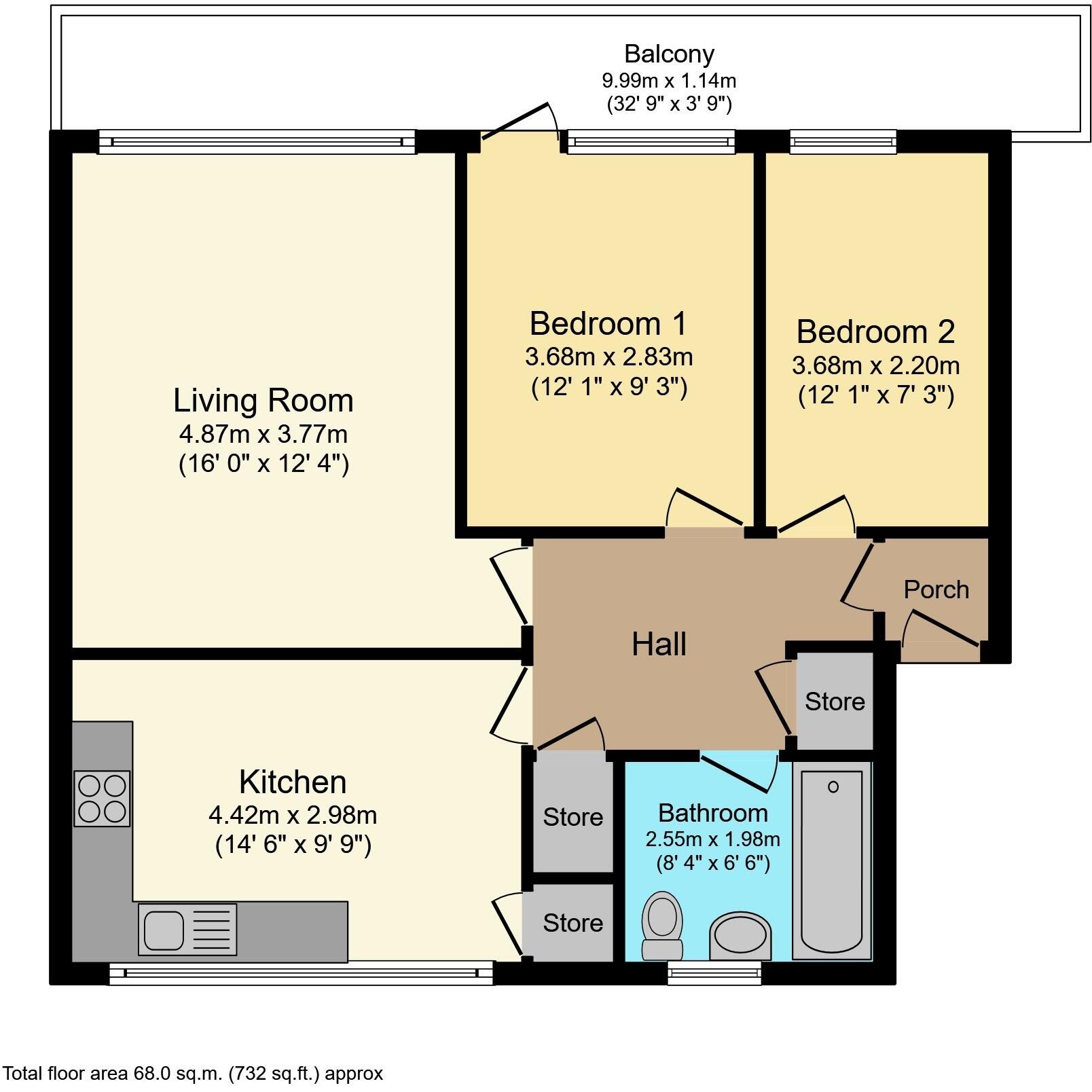 Brook Court, Watling Street, Radlett, Hertfordshire, WD7 floorplan