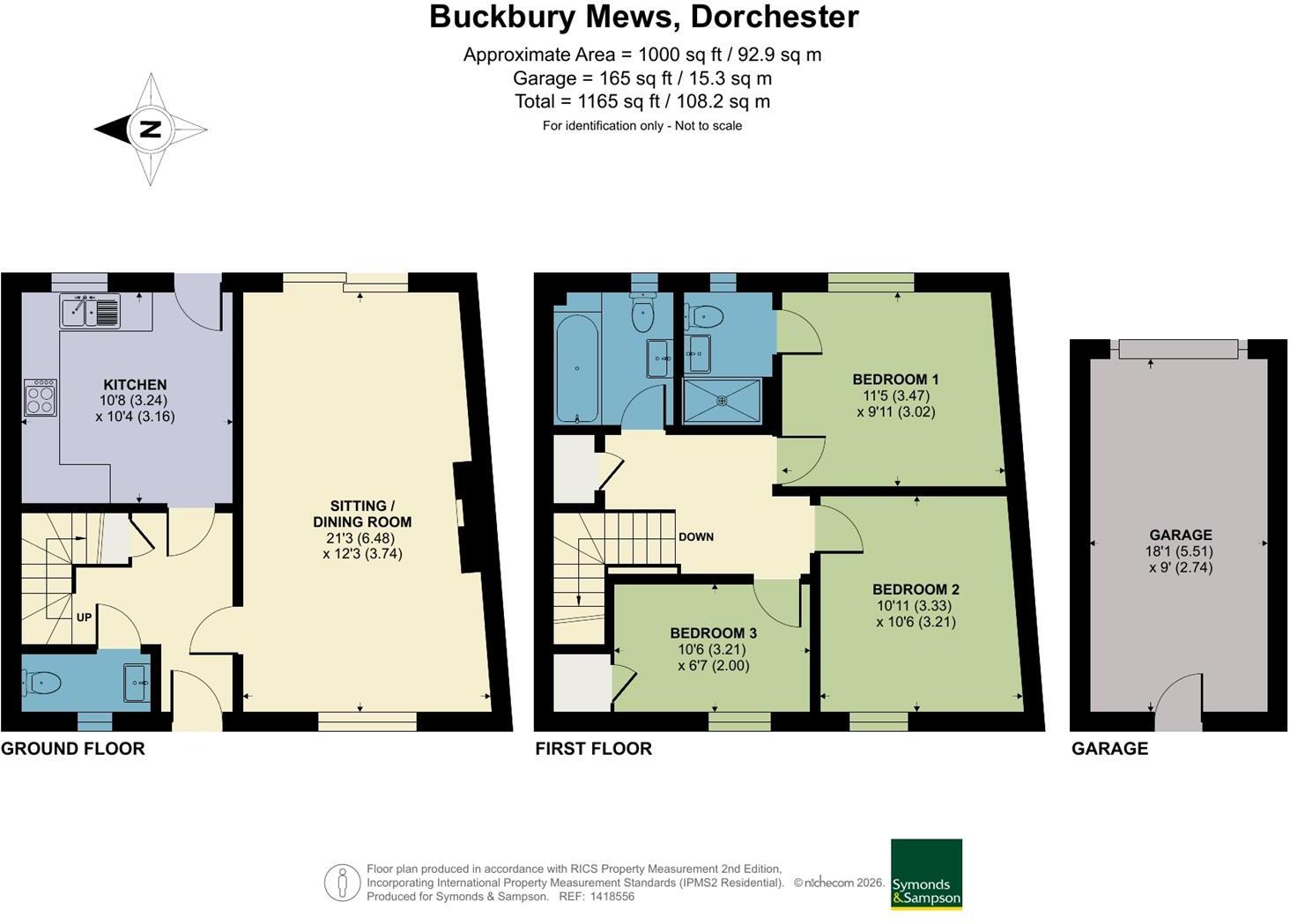 Buckbury Mews, Dorchester floorplan
