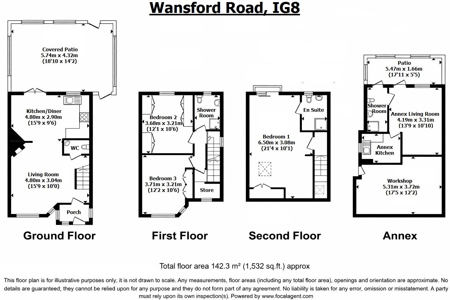 Wansford Road, Woodford Green, IG8 floorplan