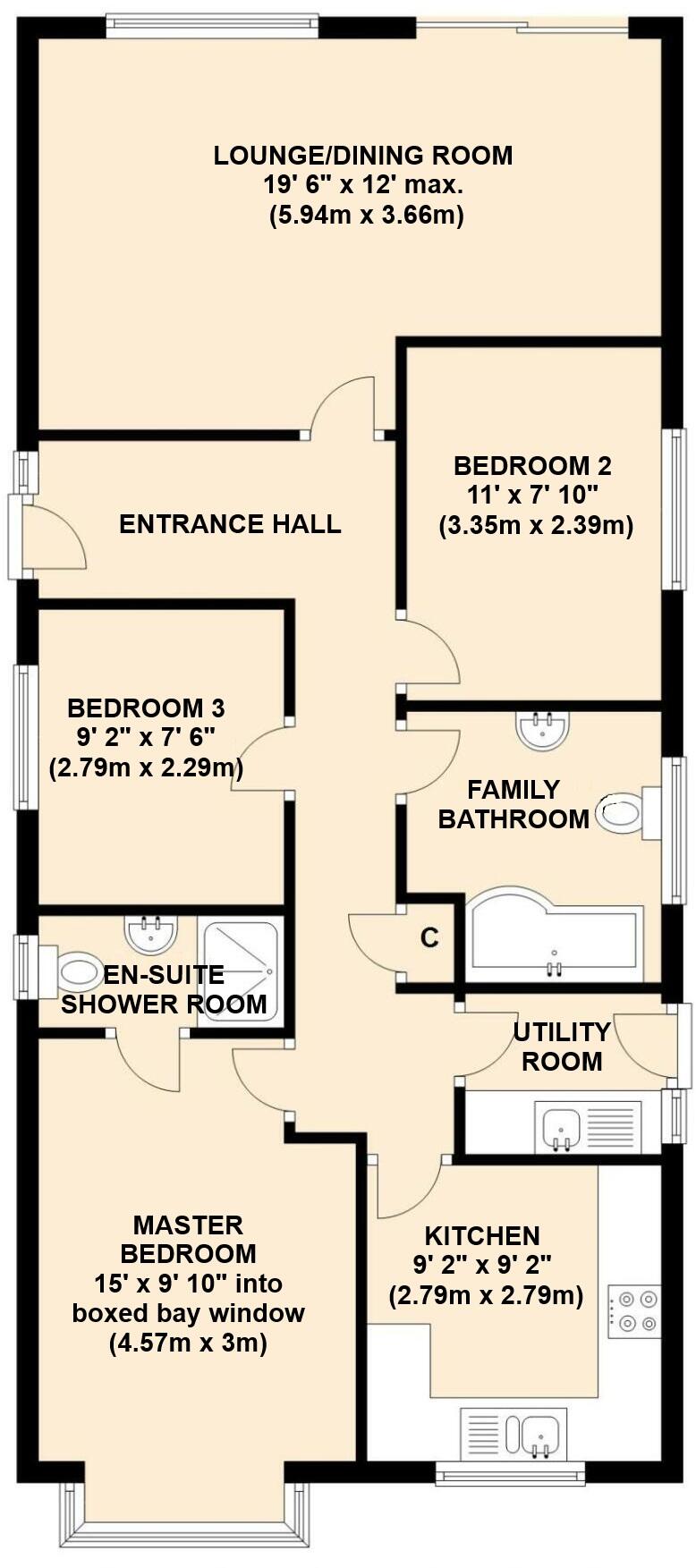 Beacon Gardens, Broadstone floorplan