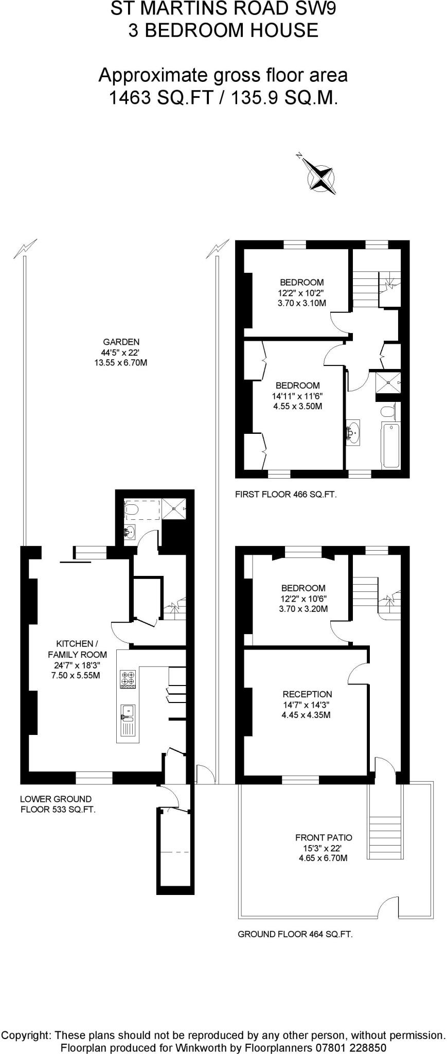 St. Martin's Road, London, SW9 floorplan