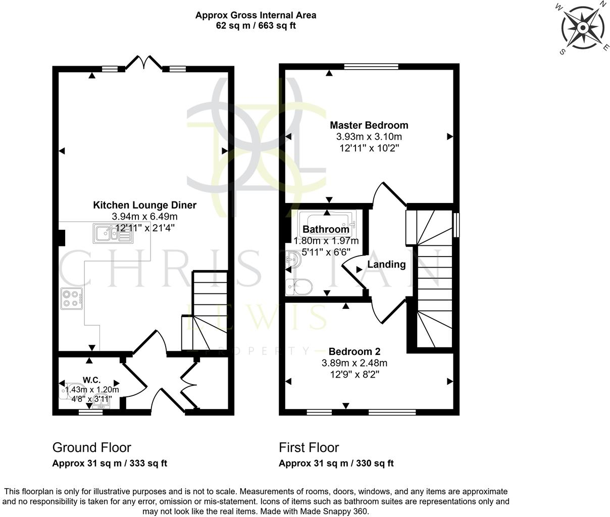 Ellison Close, Evesham floorplan