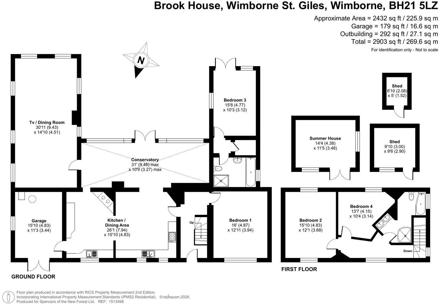 Wimborne St. Giles, Wimborne floorplan