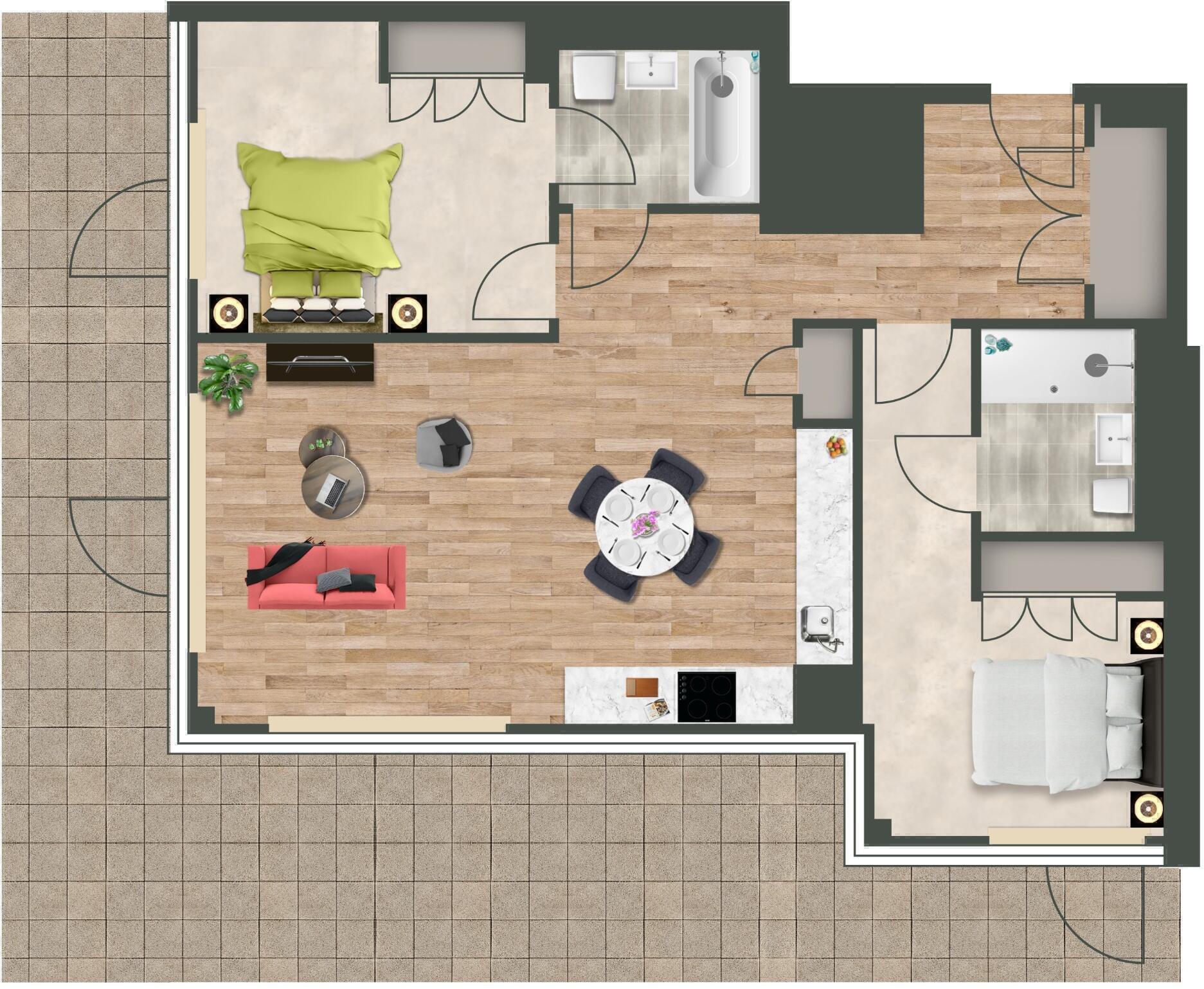 Melvin Walk, Fountainbridge, Edinburgh floorplan