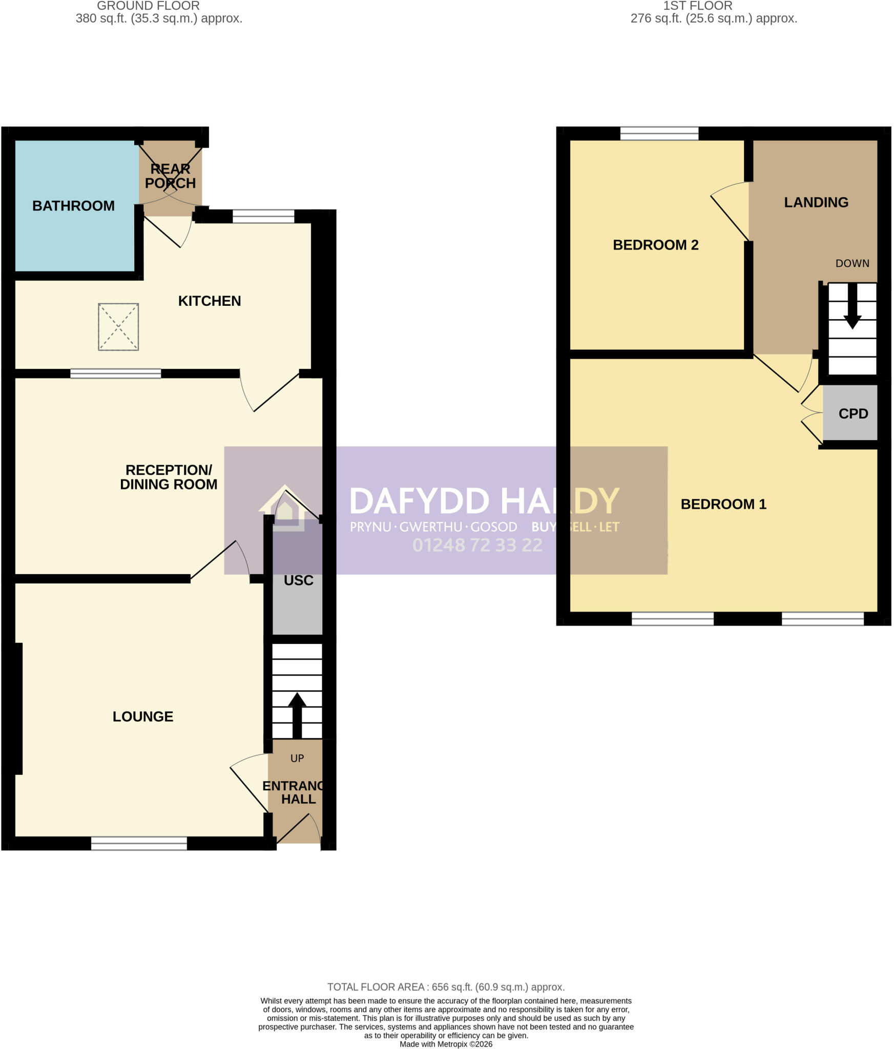 Upper Bryn Owen Terrace, Bangor, Gwynedd, LL57 floorplan