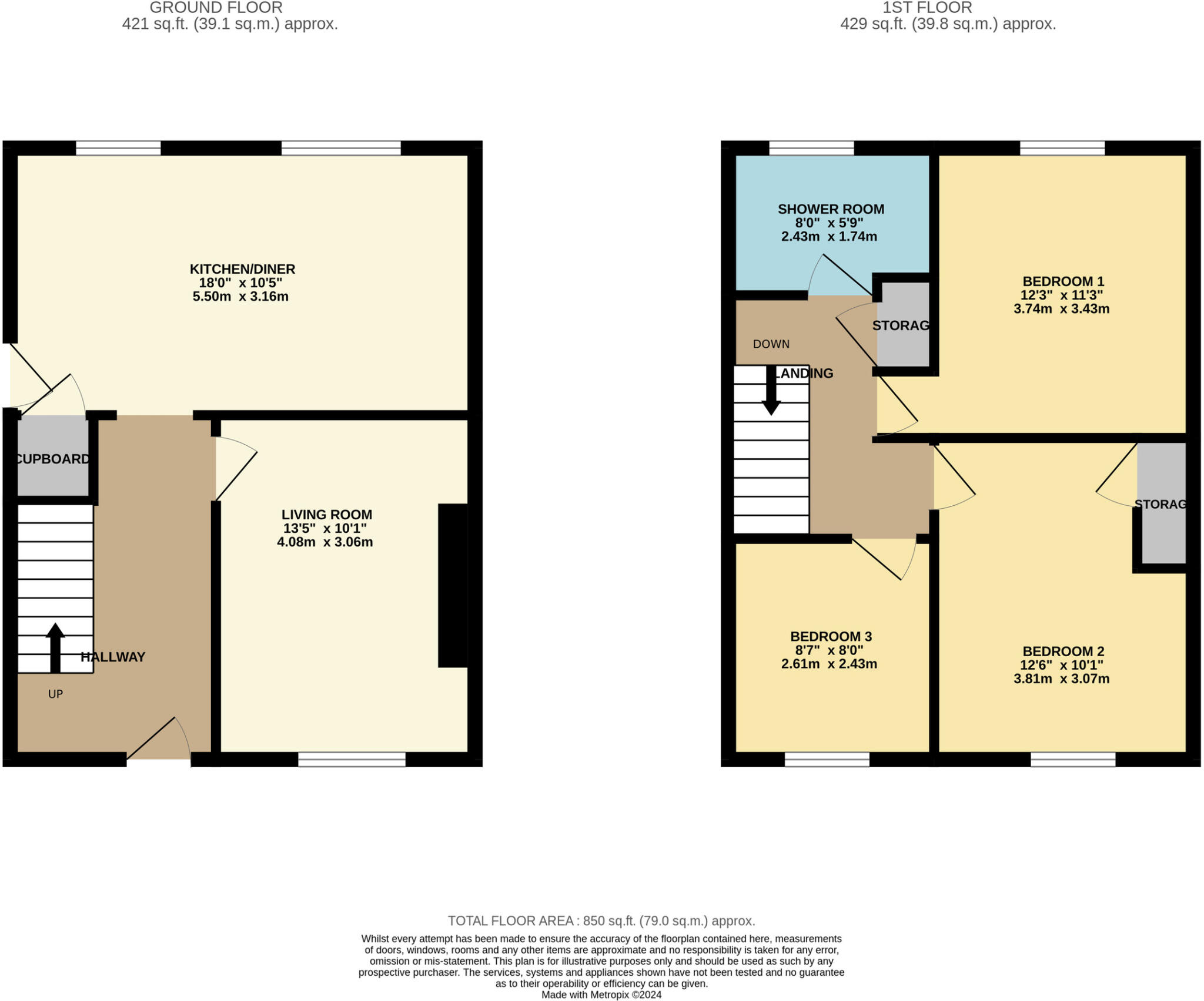 Booth Way, Little Paxton, St Neots floorplan