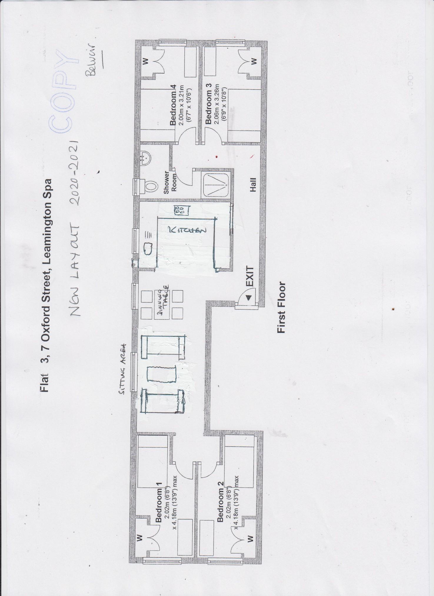 Flat 3, 7 Oxford Street, Leamington Spa, Warwickshire, CV32 floorplan