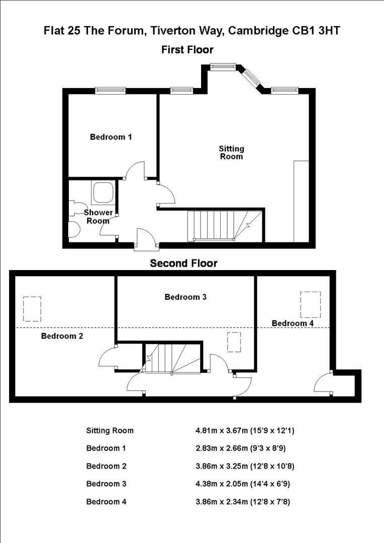 Room 1, Flat 25 The Forum, Tiverton Way, CB1 floorplan