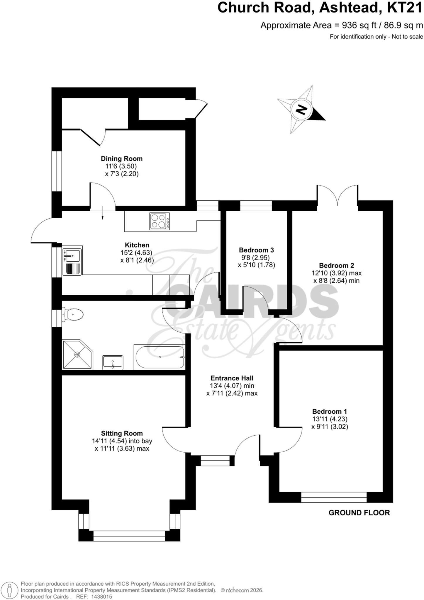 Church Road, Ashtead, KT21 floorplan