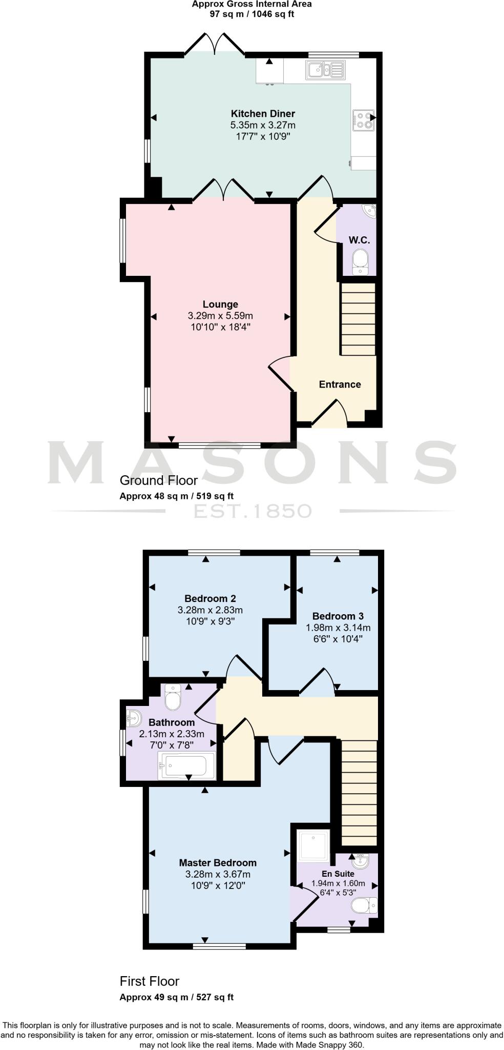 1 Blackberry Way, Louth LN11 8FY floorplan