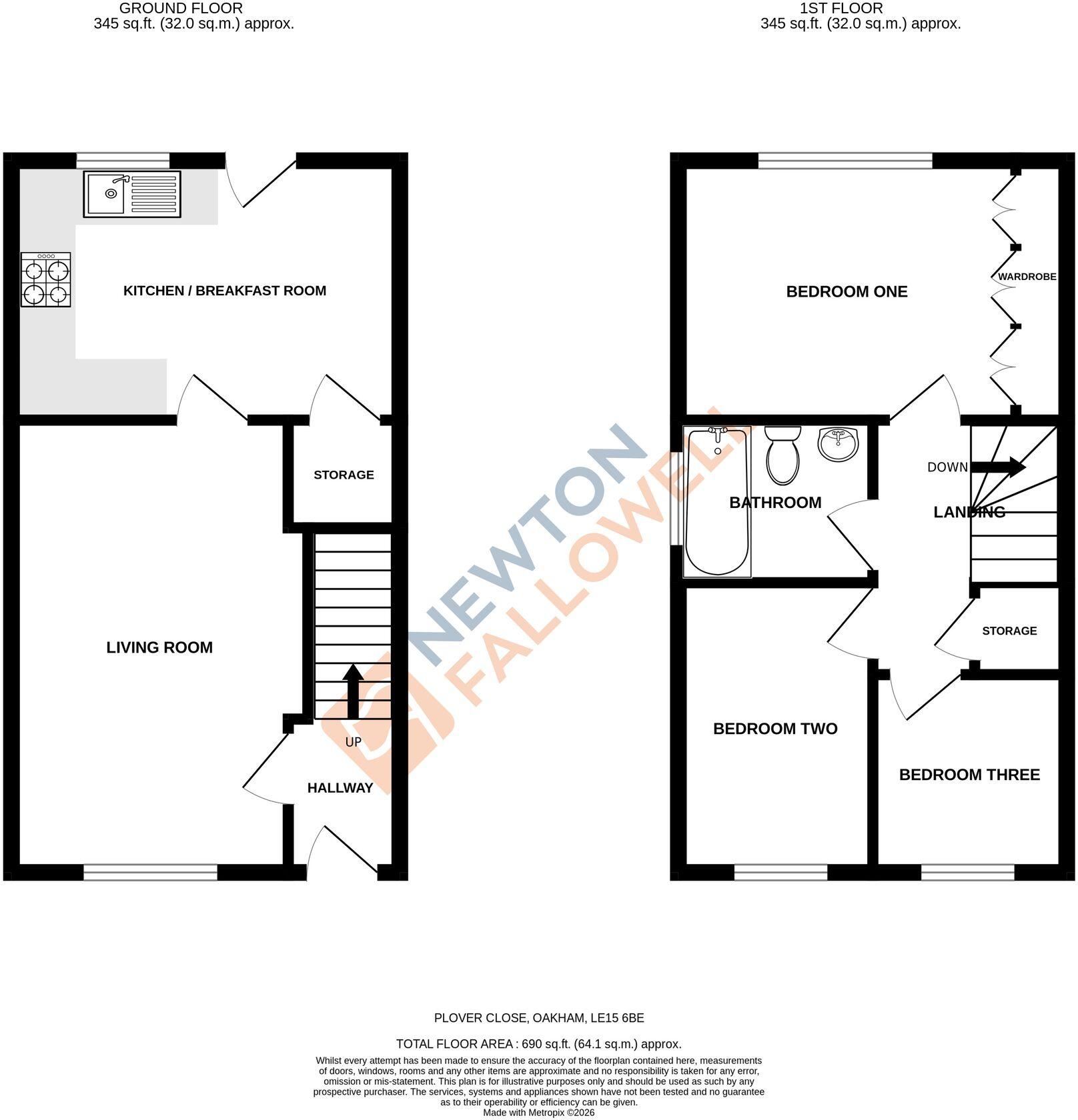 Plover Close, Oakham floorplan