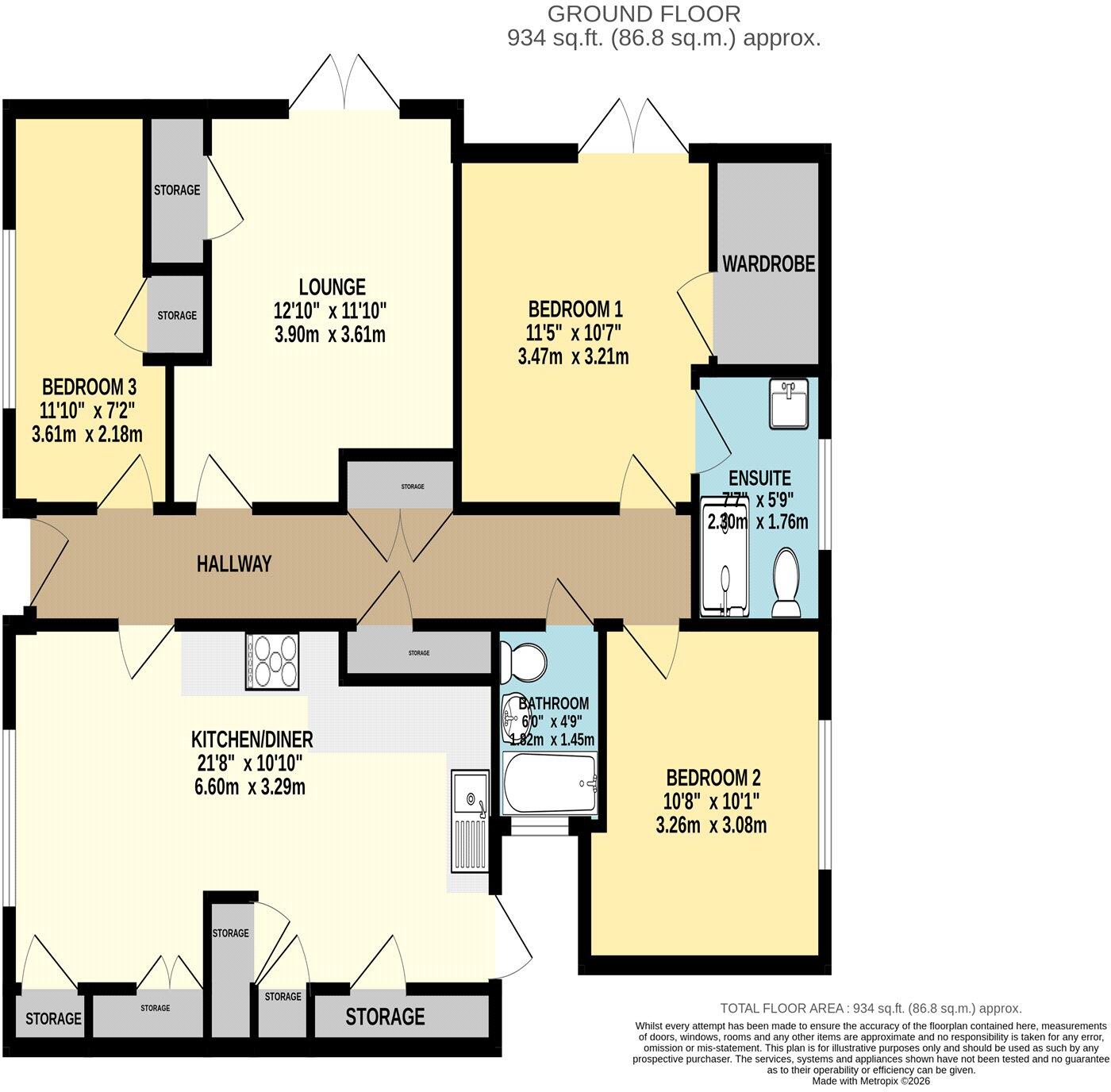 Hanmer Avenue, Mildenhall, Bury St. Edmunds, Suffolk, IP28 floorplan