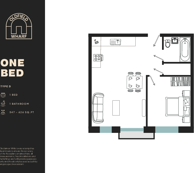 Flat 804, Oldfield Wharf, Upper Wharfe Street, Manchester floorplan